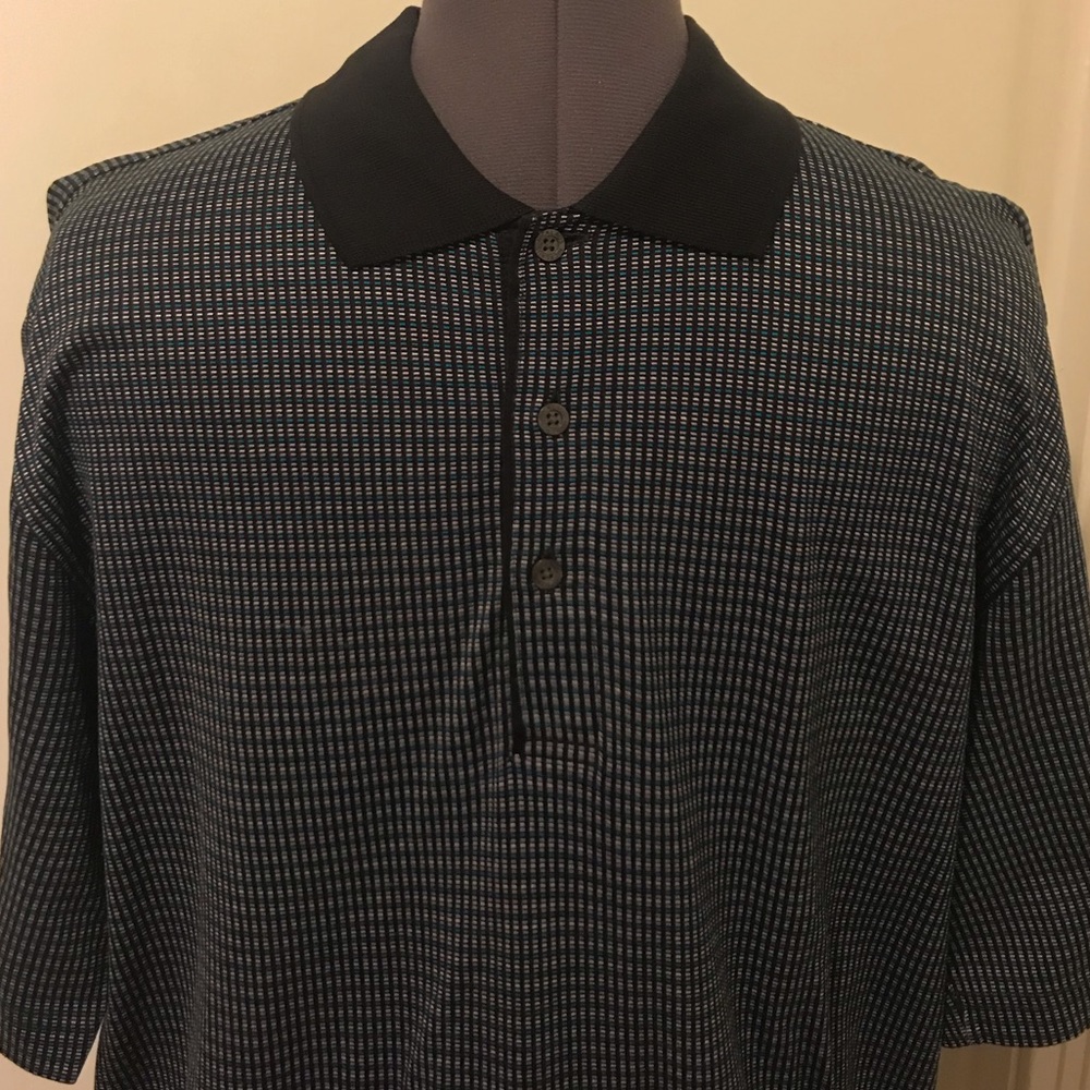 Nicklaus Men’s Black, Blue & White Golf Shirt Sz L